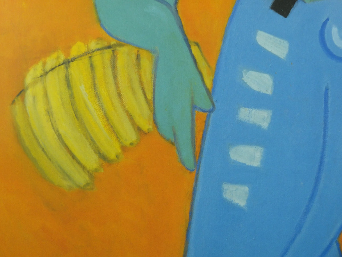 1996 Wilhelm Freddie, Bananas and Flowers 1990, Bananae of Blomster, Abstract Surrealism, gallery exhibition wall art decor