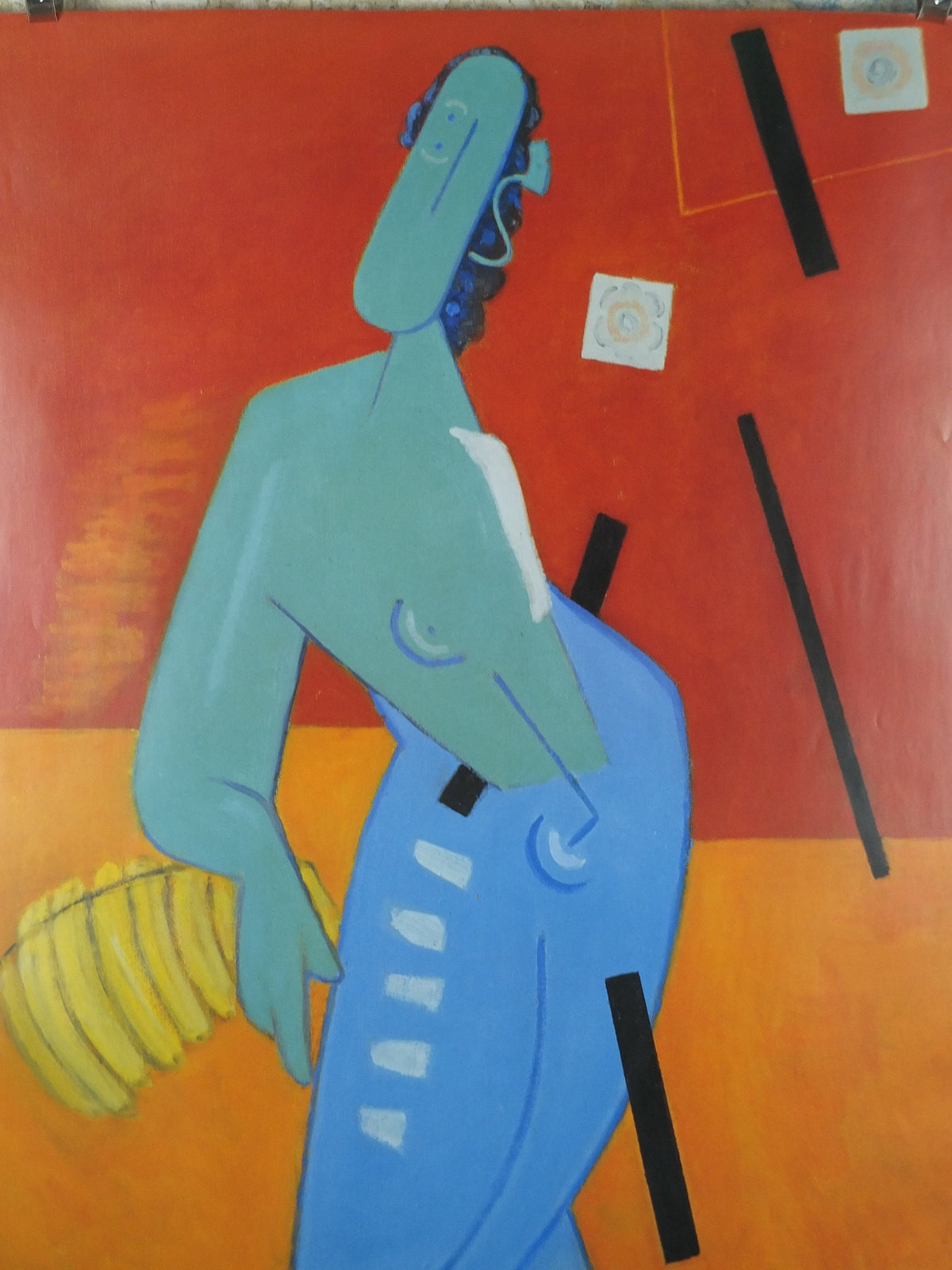 1996 Wilhelm Freddie, Bananas and Flowers 1990, Bananae of Blomster, Abstract Surrealism, gallery exhibition wall art decor