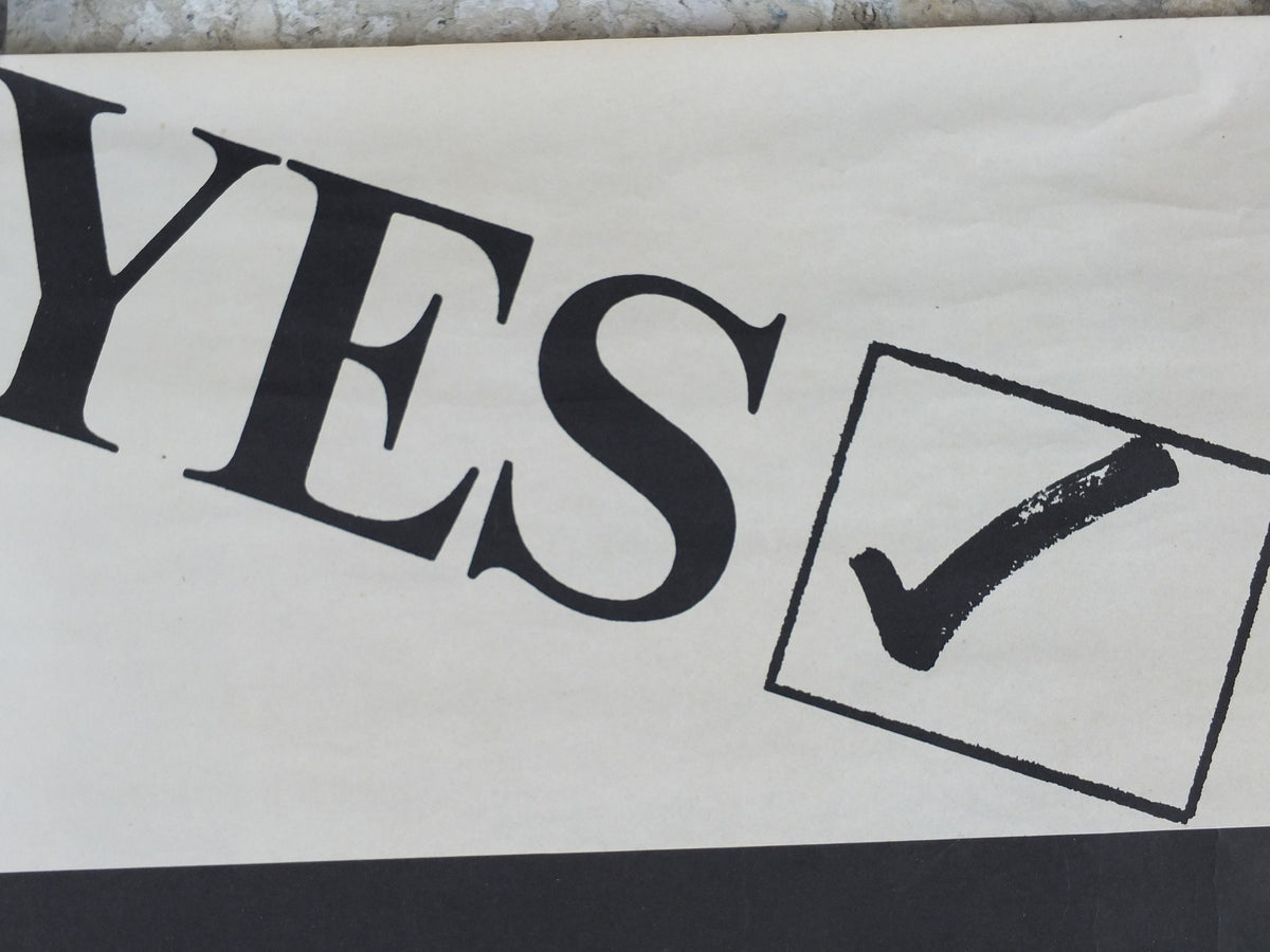1975 Vote Yes to keep Britain in Europe Poster, initial referendum to join and stay in the EEC, democracy in Europe, wall art decor