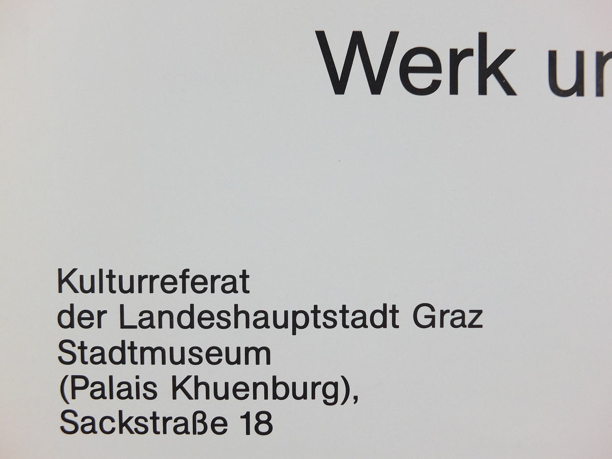 1986 Kurt Weber Poster, Graz Succession painter, Austrian expressionist, artist gallery exhibition, wall art decor