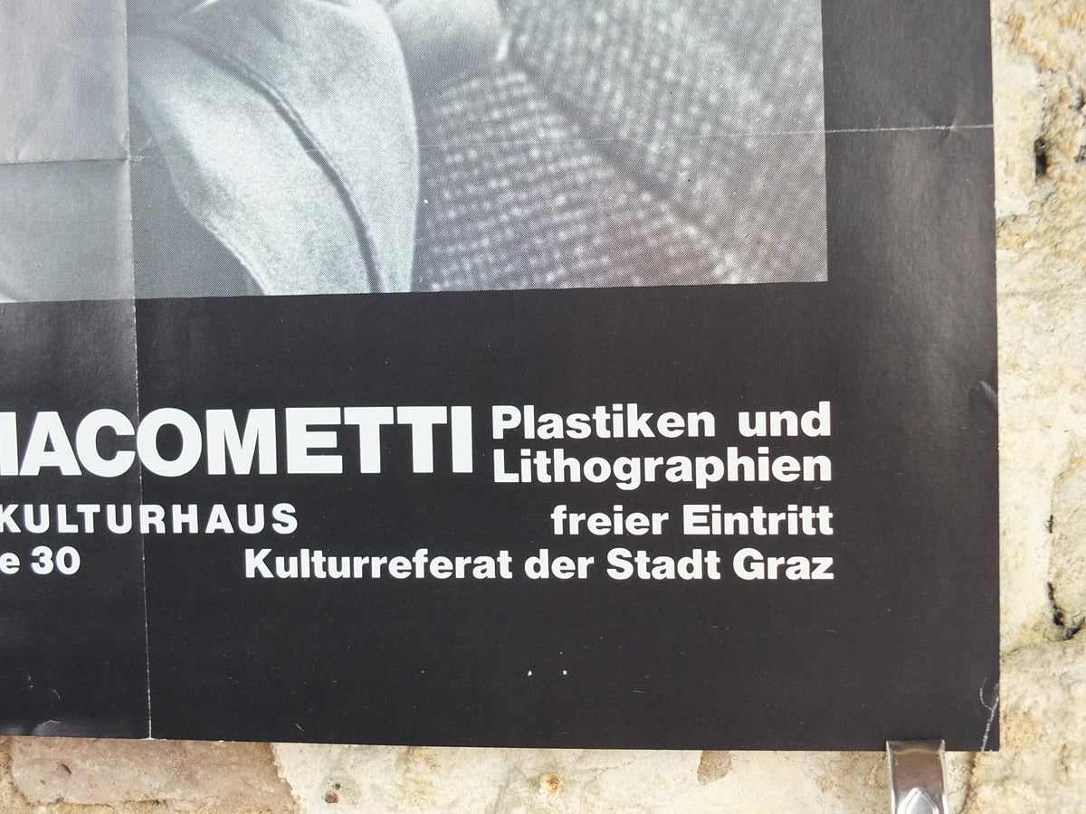 1985 Alberto Giacometti Poster, Self Portrait, Photography, Surrealism, Cubism and Expressionism, gallery exhibition, wall art decor