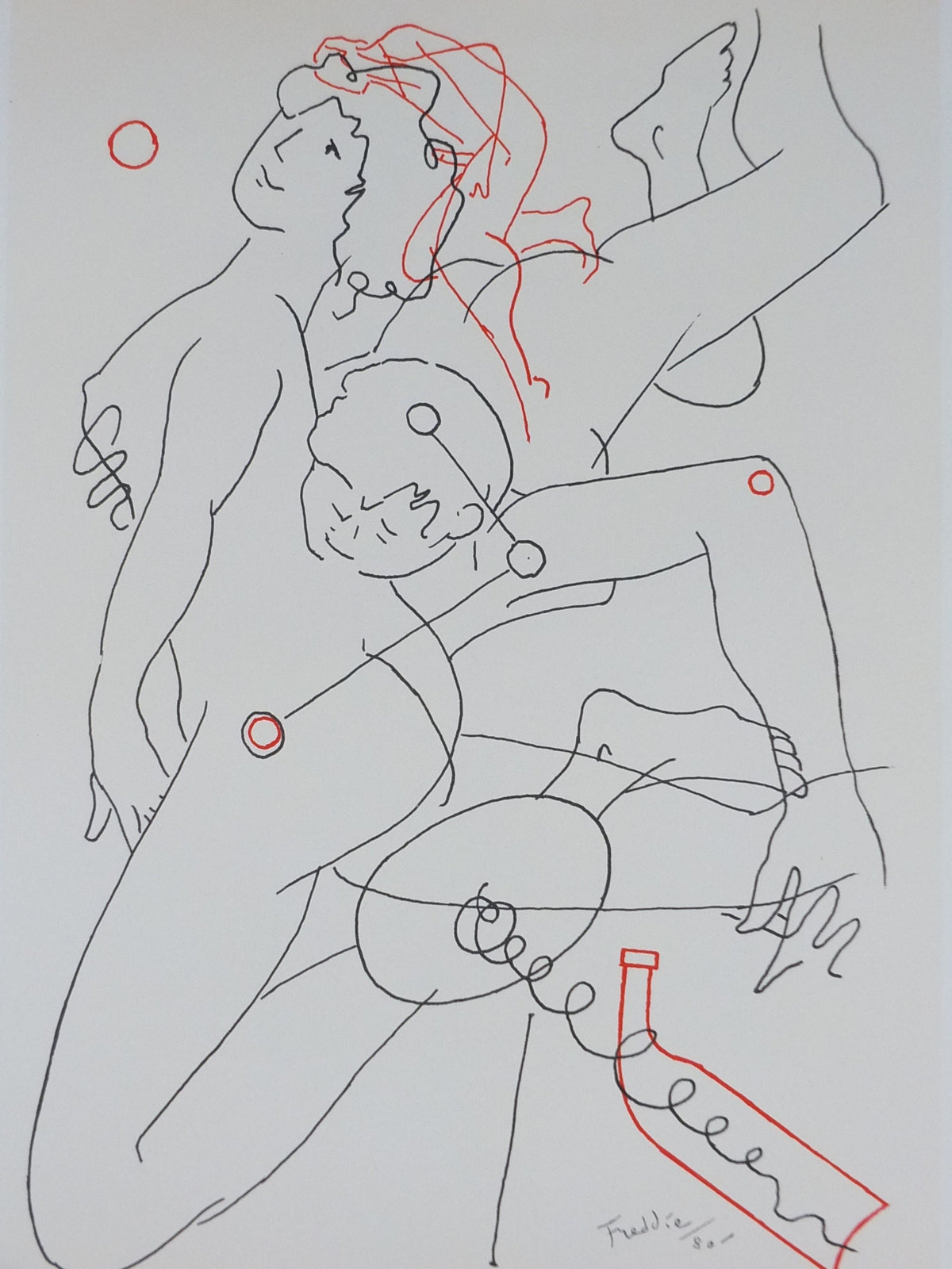1980 Wilhelm Freddie, Love Songs 1980, Chanson d'amour, Abstract Surrealism, gallery exhibition wall art decor