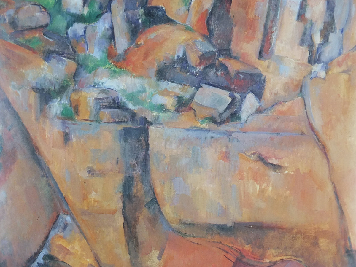 1994 Paul Cezanne Poster, The Bibémus Quarry 1899, Impressionism, Post-Impressionism, Cubism, gallery exhibition, wall art decor