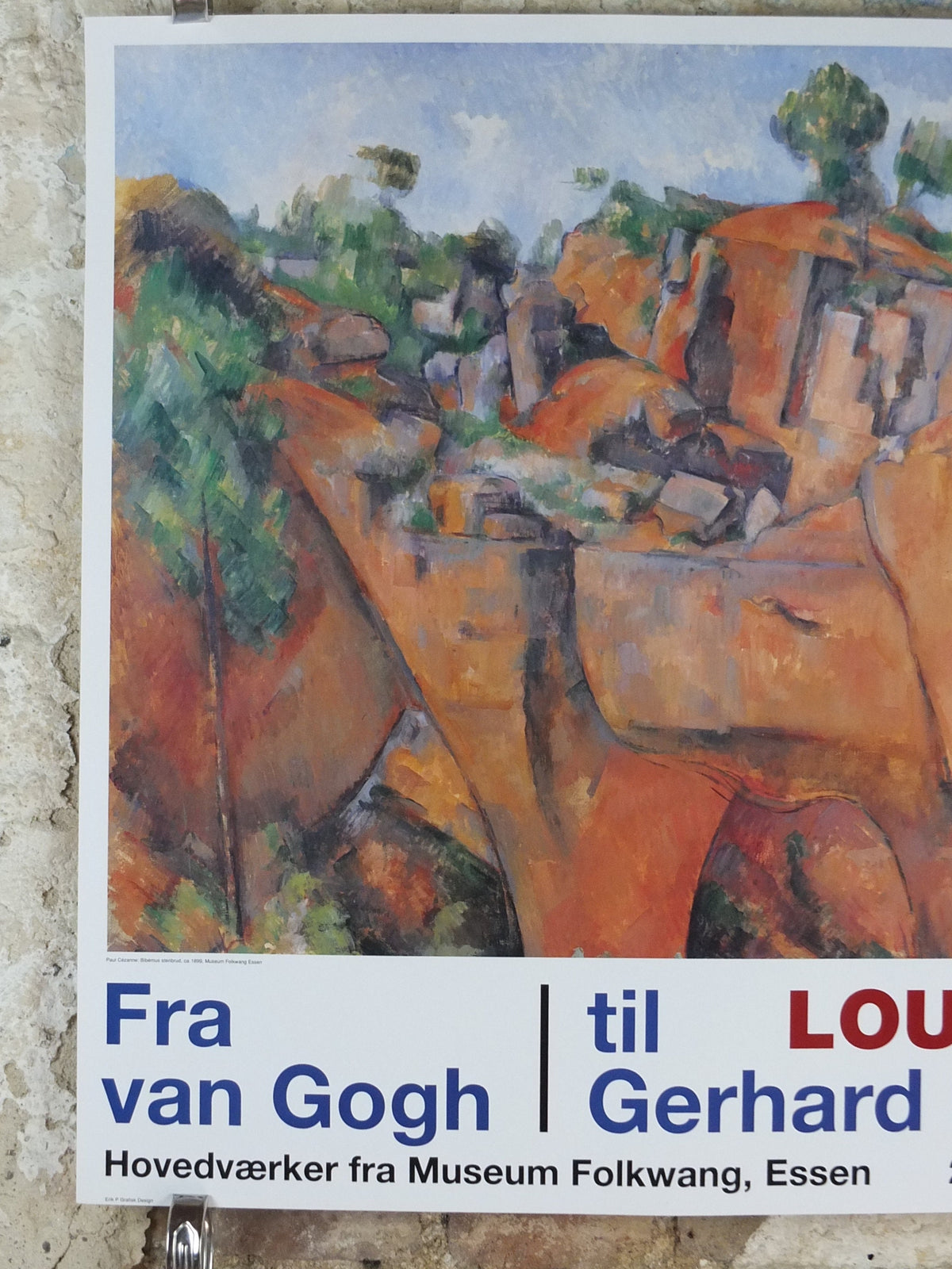 1994 Paul Cezanne Poster, The Bibémus Quarry 1899, Impressionism, Post-Impressionism, Cubism, gallery exhibition, wall art decor