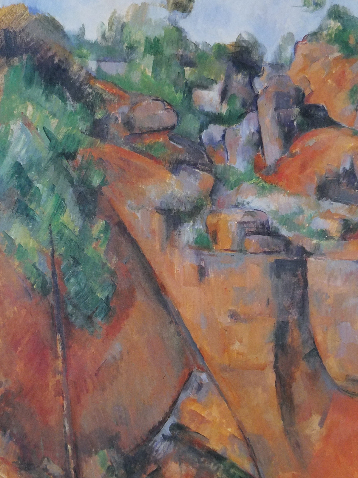 1994 Paul Cezanne Poster, The Bibémus Quarry 1899, Impressionism, Post-Impressionism, Cubism, gallery exhibition, wall art decor