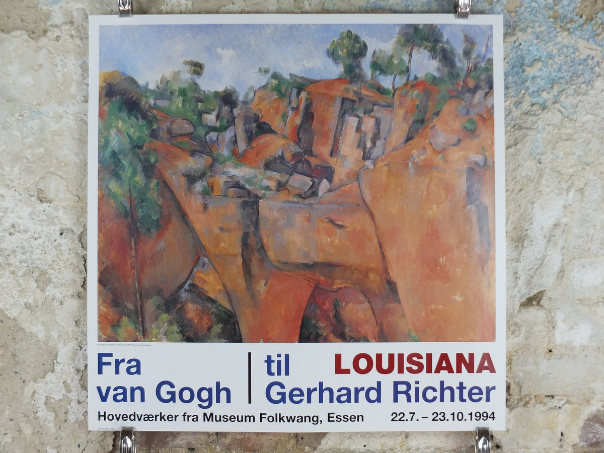 1994 Paul Cezanne Poster, The Bibémus Quarry 1899, Impressionism, Post-Impressionism, Cubism, gallery exhibition, wall art decor
