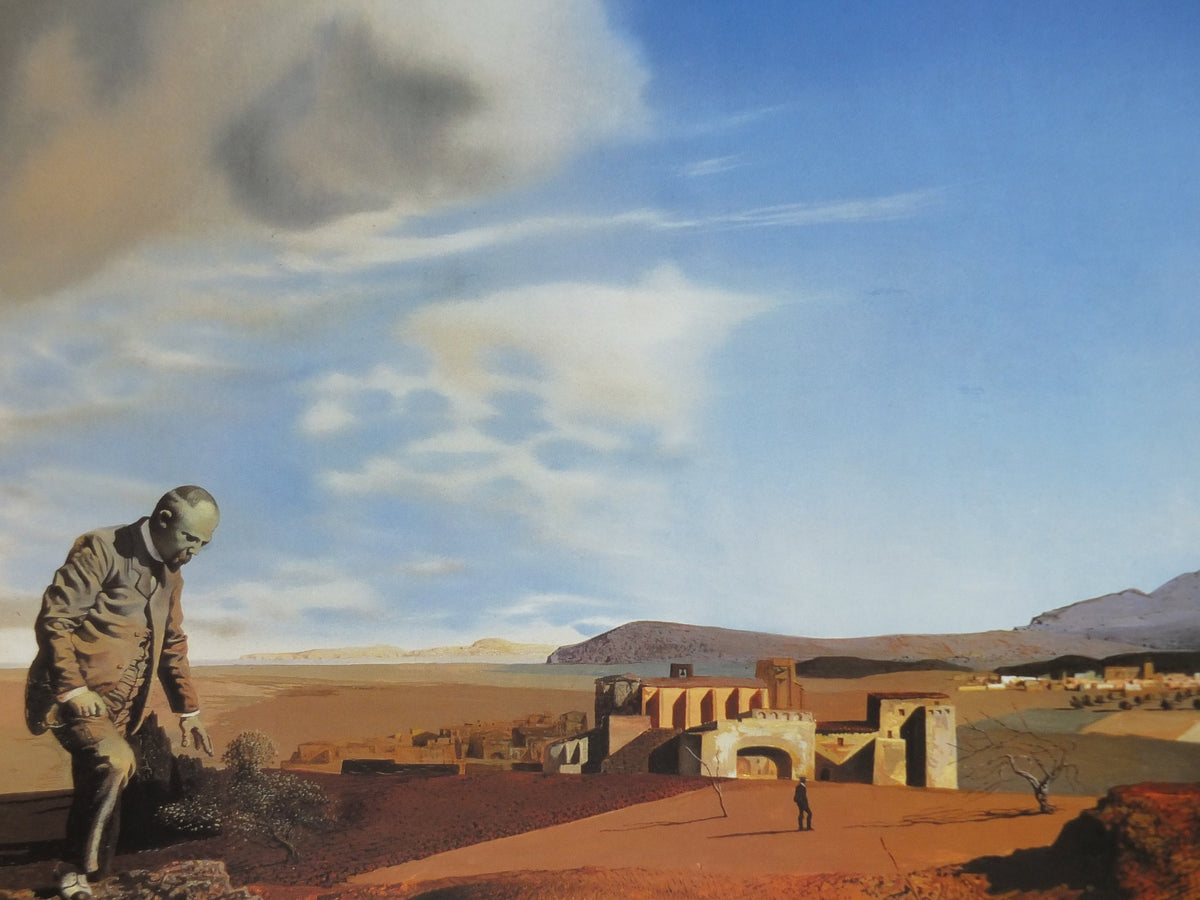 1994 Salvadore Dali Poster, The Pharmacist of Ampurdan Seeking Absolutely Nothing, 1936, Surrealism, gallery exhibition, wall art decor