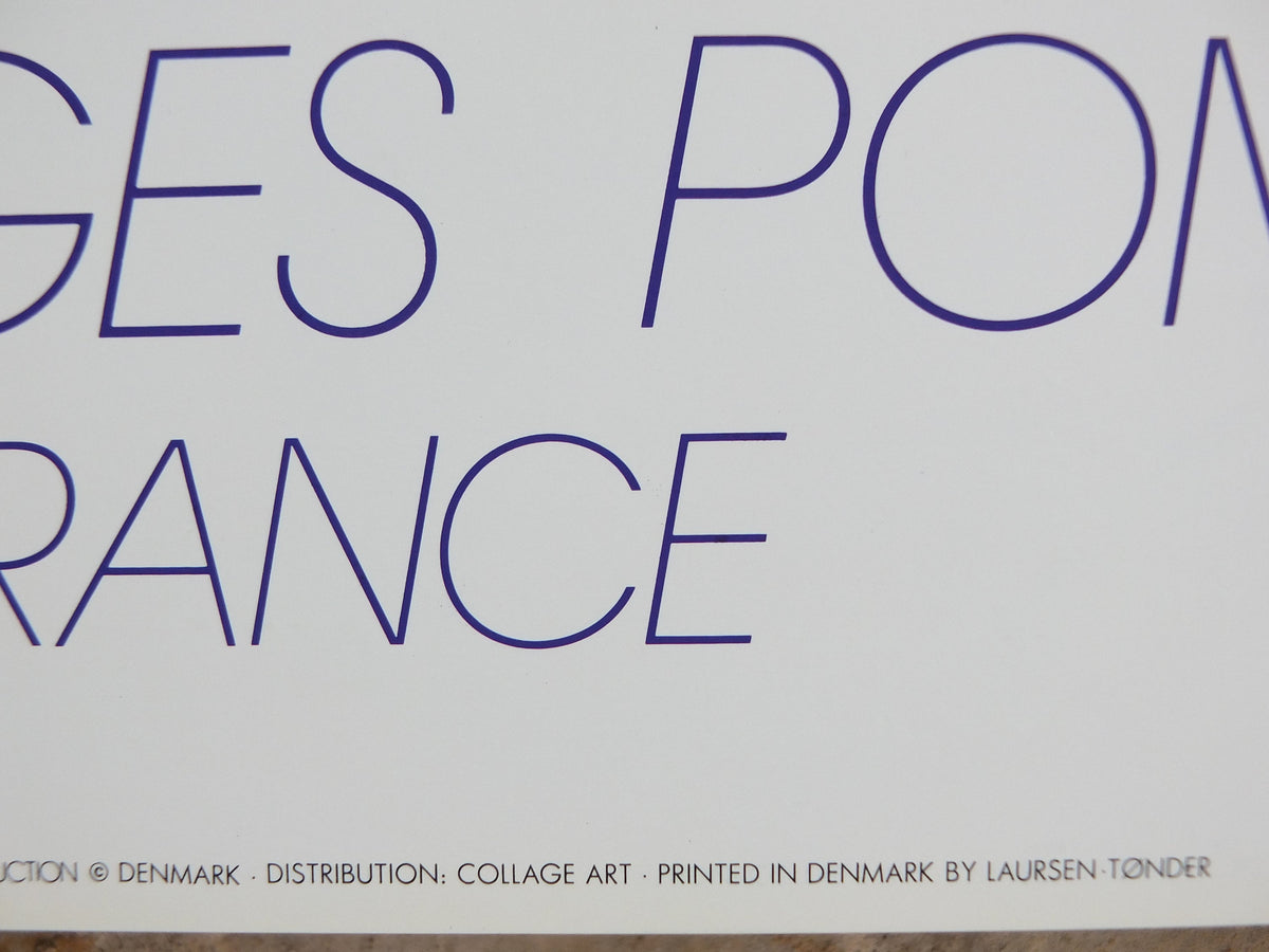 1989 Centre Georges Pompidou Poster, Paris France, 80s fluoro pop art, gallery wall art decor