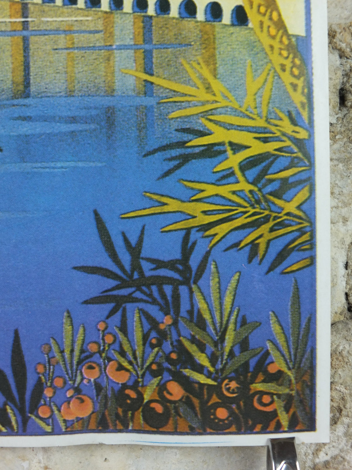 Menton Cote d'Azure Poster, SNCF French Riviera, reproduction from the 1980s, wall art decor