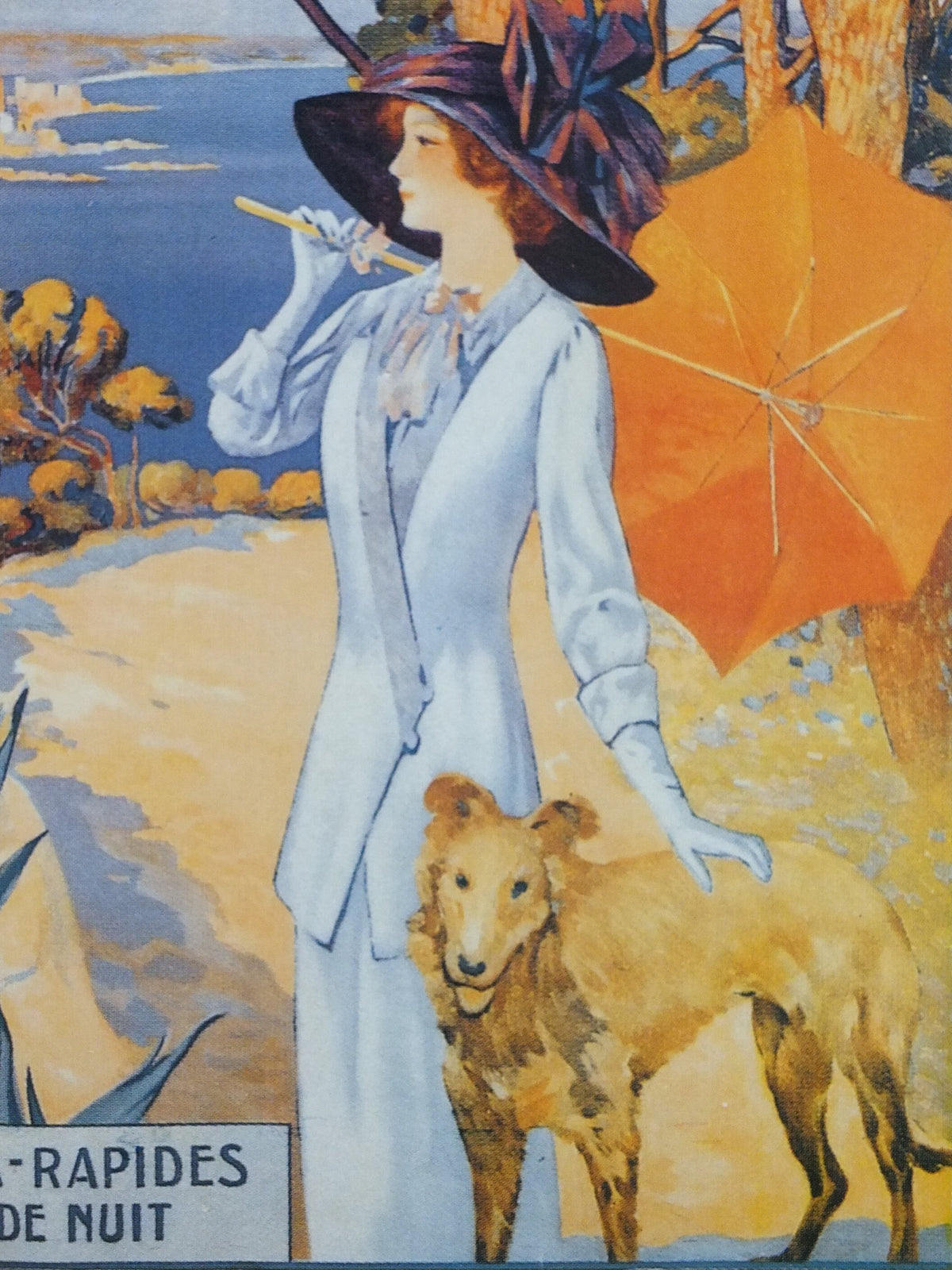 Antibes Cote d'Azure Poster, SNCF French Riviera, reproduction from the 1980s, wall art decor