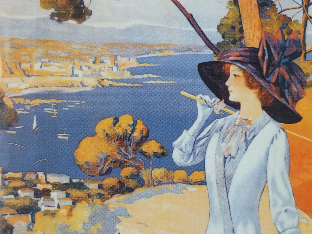 Antibes Cote d'Azure Poster, SNCF French Riviera, reproduction from the 1980s, wall art decor