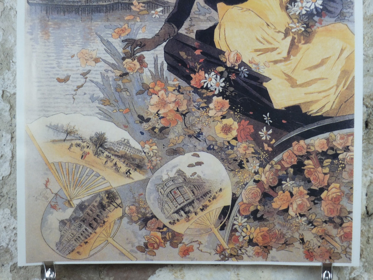 L'Hiver Nice Cote d'Azure Poster, Pier Pavillion on the French Riviera, reproduction from the 1980s, wall art decor