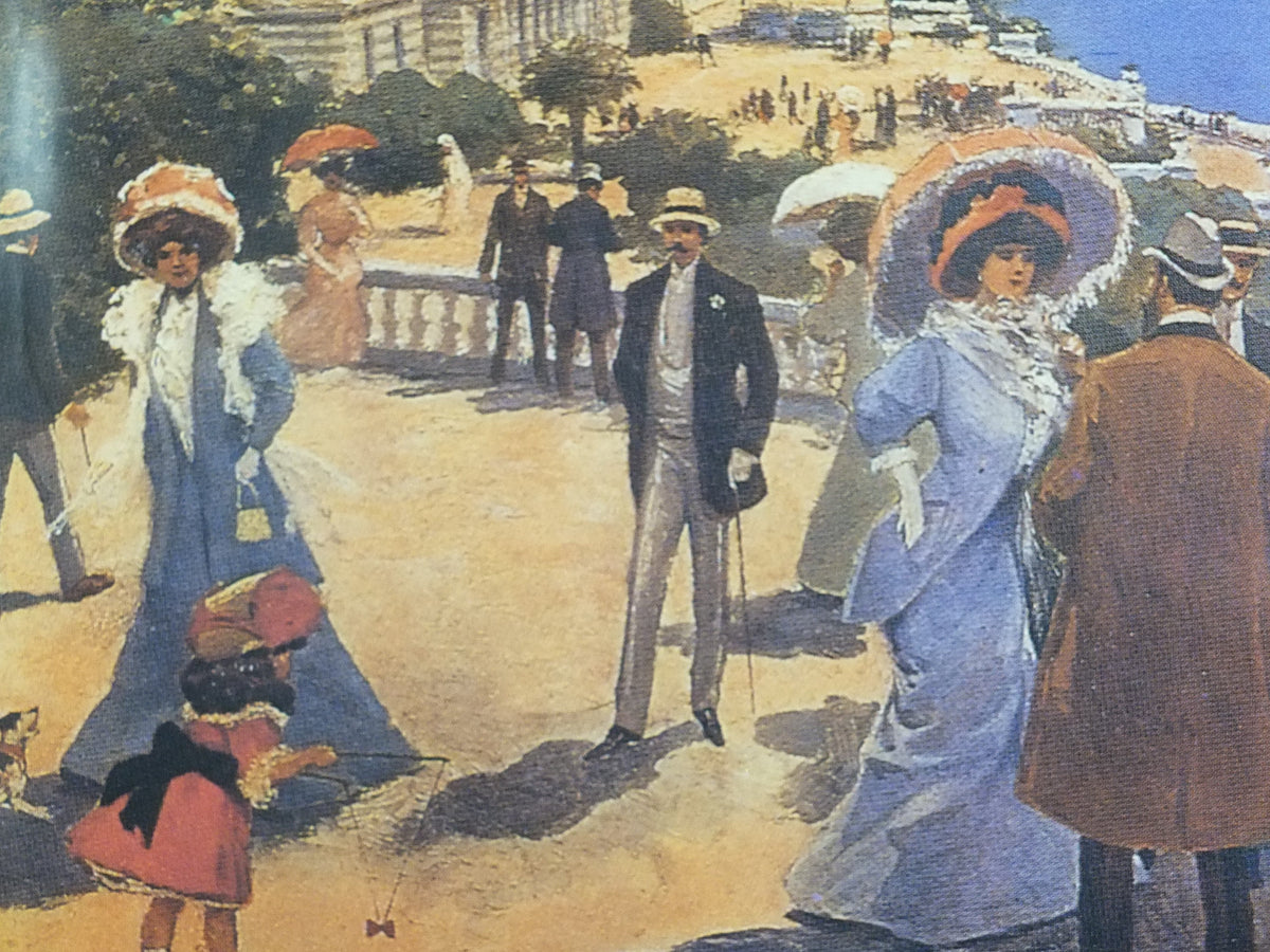 Monte Carlo Cote d'Azure Poster, Casino de Monte-Carlo, Monaco on the French Riviera, reproduction from the 1980s, wall art decor