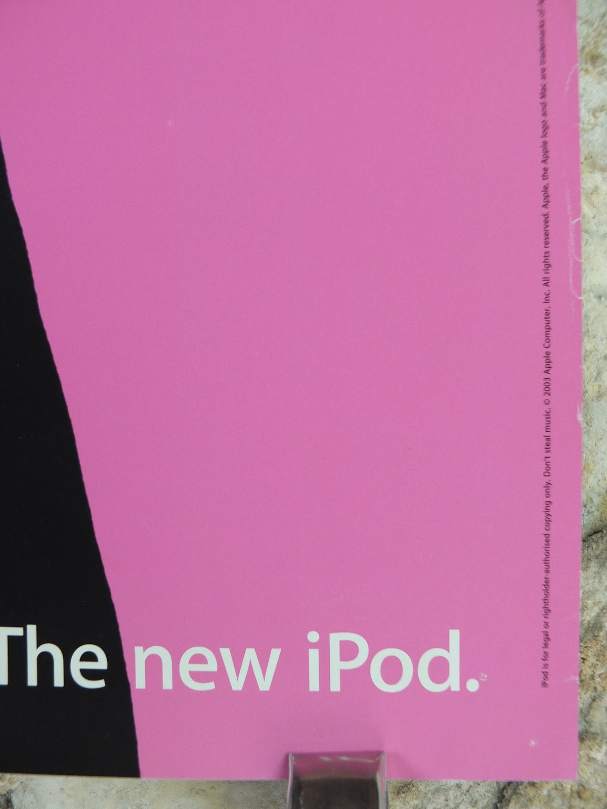 2003 Apple iPod Poster, original Dancing girl with headband by Susan Alinsangan and Casey Leveque, music player, retro wall art decor