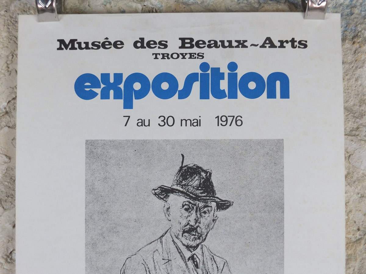 1976 Max Liebermann Poster, Self Portrait 1926, Berlin Secession expressionist, artist gallery exhibition, wall art decor