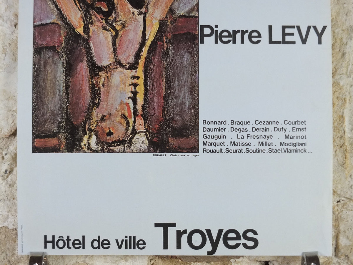 1976 Georges Rouault Poster, "Christ mocked" Expressionism Fauvism gallery exhibition, wall art decor