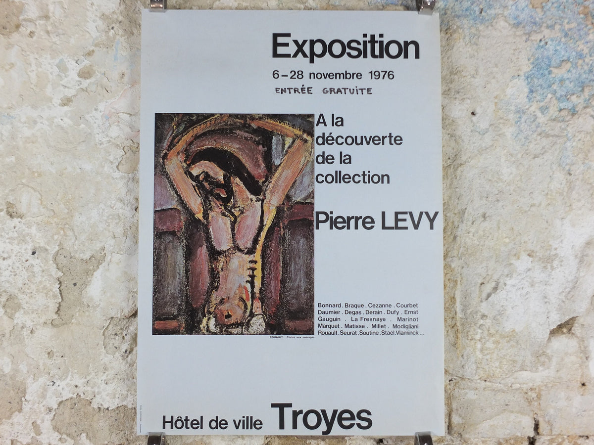 1976 Georges Rouault Poster, "Christ mocked" Expressionism Fauvism gallery exhibition, wall art decor