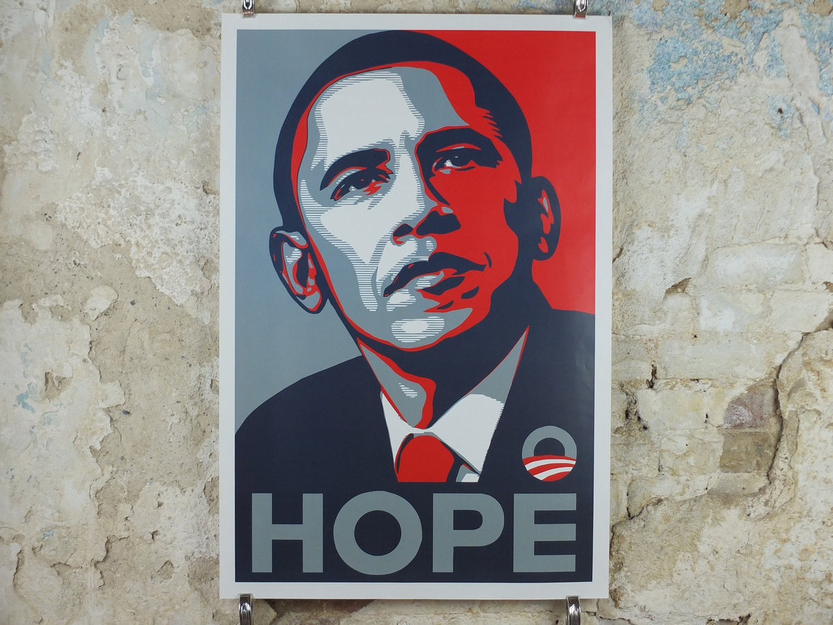 2008 Hope Barack Obama Poster, American Political Propaganda, US presidential election, Democrats print wall art decor