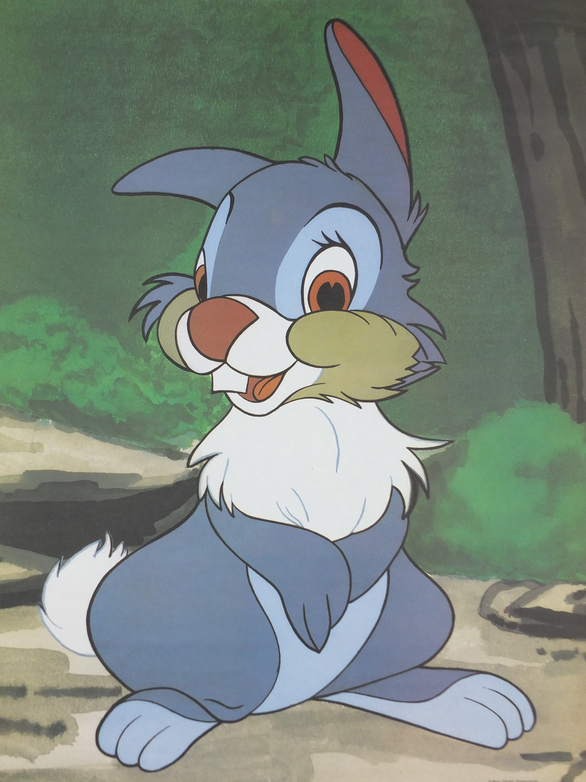 1960s Thumper the Rabbit Poster, From Bambi, Twitterpated, by J. Arthur Dixson, wall art decor