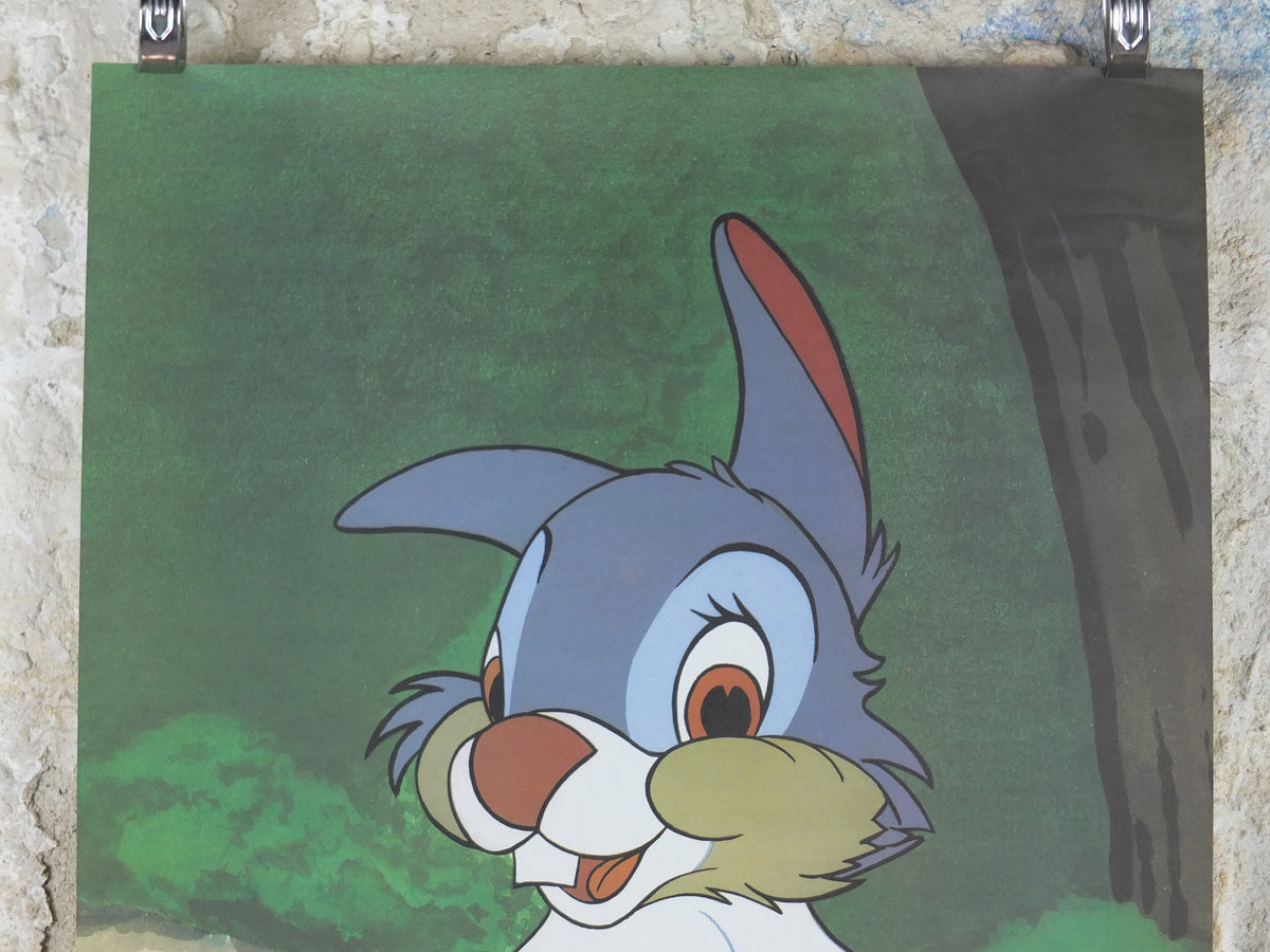 1960s Thumper the Rabbit Poster, From Bambi, Twitterpated, by J. Arthur Dixson, wall art decor