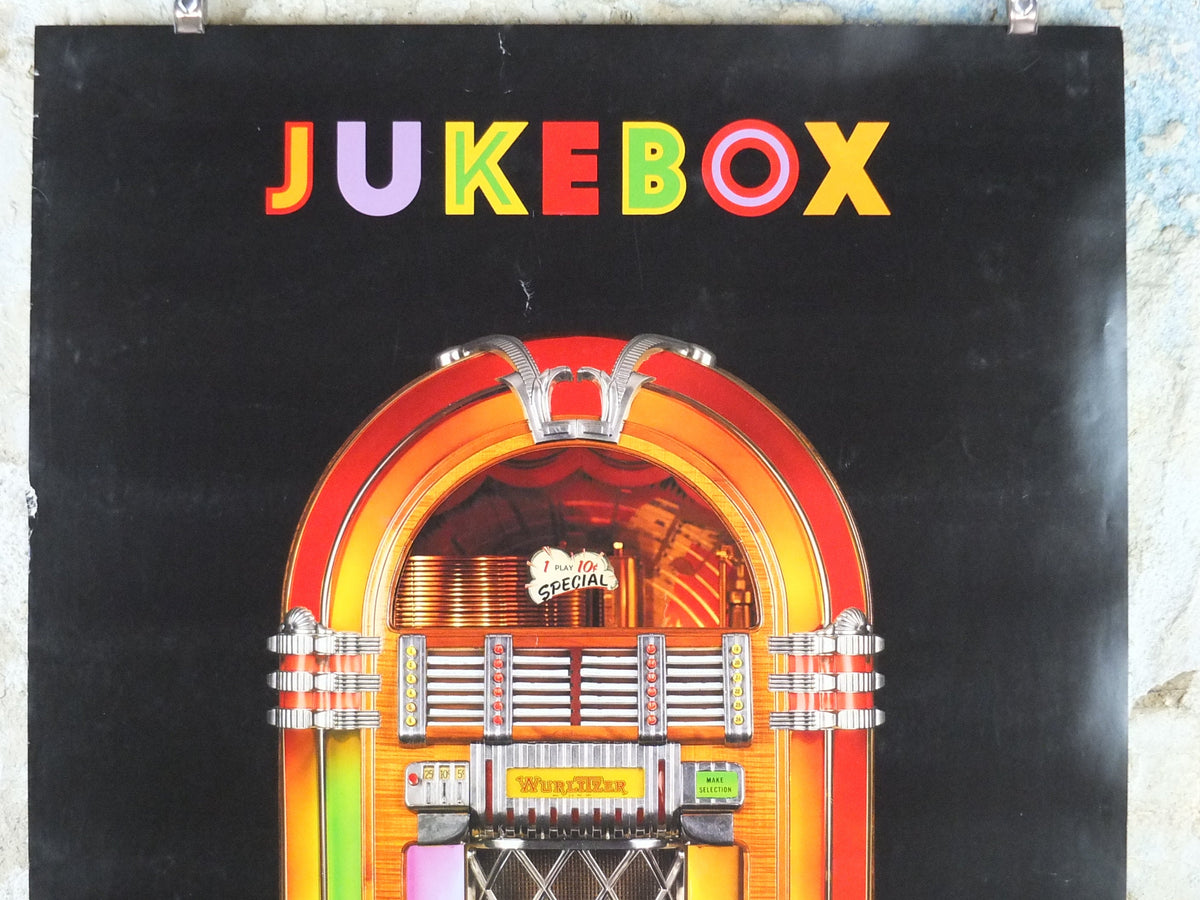 1988 Wurlizter Jukebox Poster, colourful retro advertising for the grandest music players ever, gifts for music lovers, wall art decor