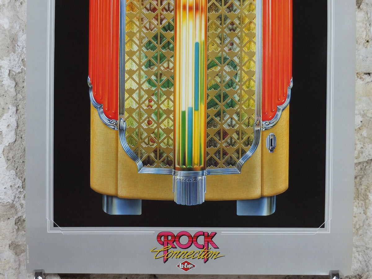 1980s Wurlizter Rocola 1428 Jukebox Poster, colourful retro advertising for grandest music player, gifts for music lovers, wall art decor