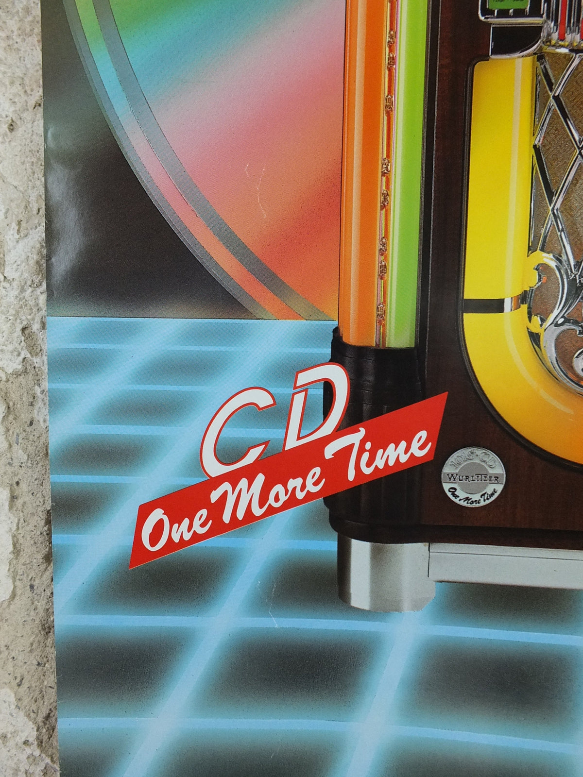 1980s Wurlizter Jukebox Poster, colourful retro advertising for the grandest music players ever, gifts for music lovers, wall art decor