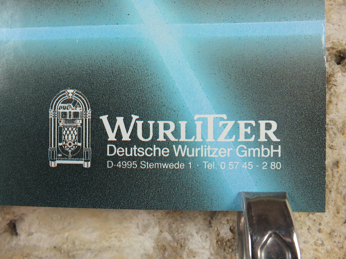 1980s Wurlizter Jukebox Poster, colourful retro advertising for the grandest music players ever, gifts for music lovers, wall art decor