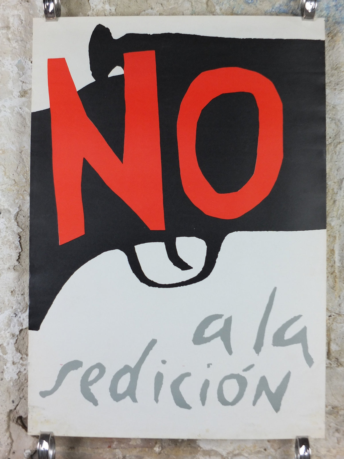 1971 Chilean Allende Poster, No to Sedition against Allende, Chilean Socialist Government, Education, wall art decor