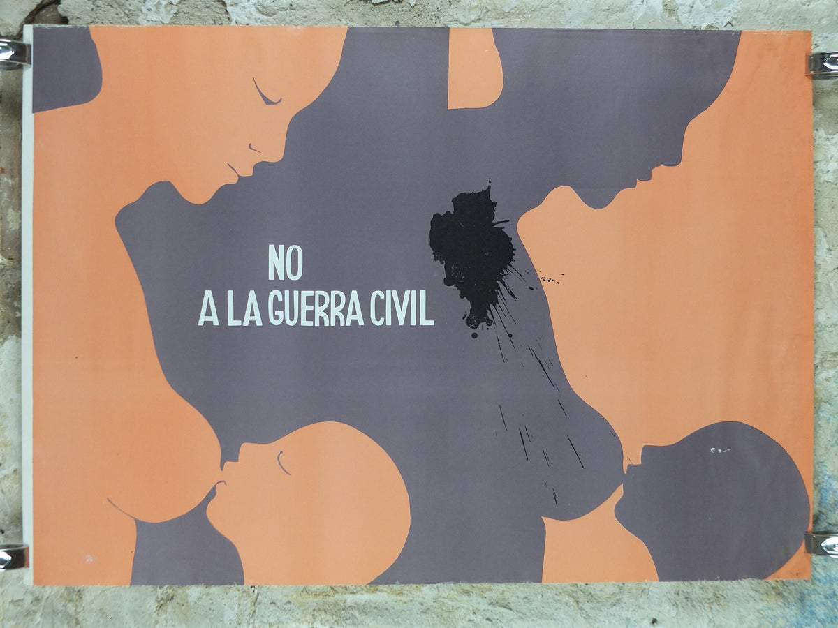 1973 Chilean Allende Poster, No to Civil War, Mother and Child, Chilean Socialist Government, Education, wall art decor