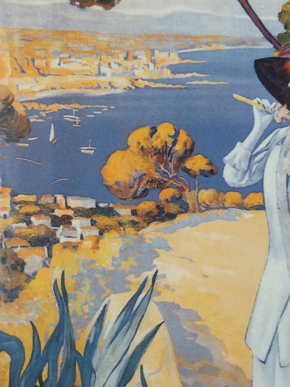 Antibes Cote d'Azure Poster, SNCF French Riviera, reproduction from the 1980s, wall art decor