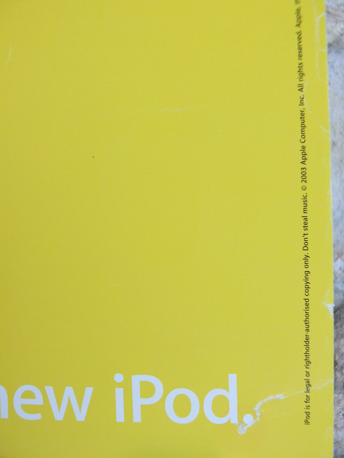 2003 Apple iPod Poster, original Dancing man in hat by Susan Alinsangan and Casey Leveque, music computer technology, retro wall art decor