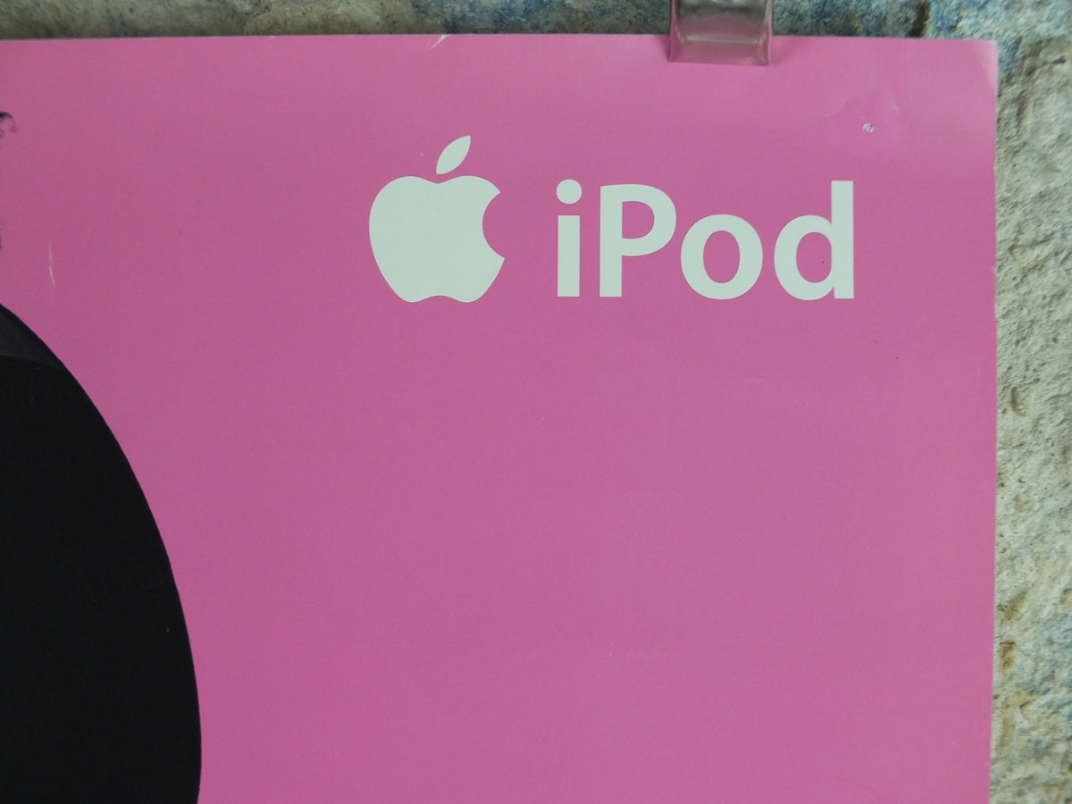 2003 Apple iPod Poster, original Dancing girl with headband by Susan Alinsangan and Casey Leveque, music player, retro wall art decor