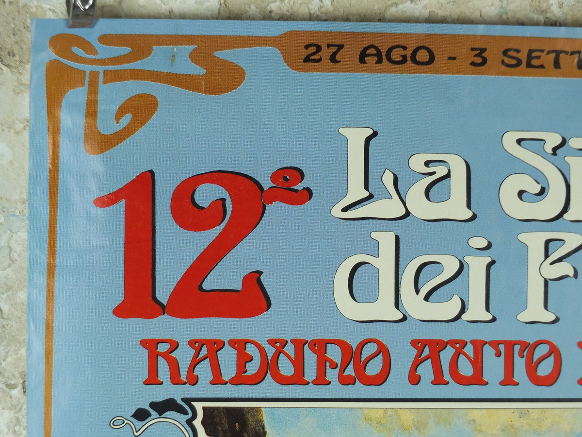 1990 La Sicilia dei Florio Poster, Panormus Vintage Car Rally enthusiasts, Sicily, Italy, motor sport motorsport, wall art decor