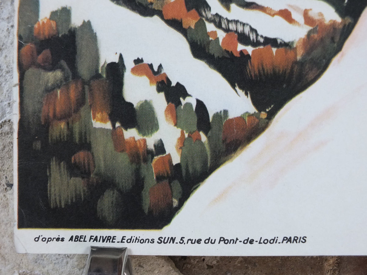 1980s Ski Chamonix Mont Blanc Poster, 80th Anniversary of Winter Sports, sport d'hiver, travel tourism skiing, wall art decor