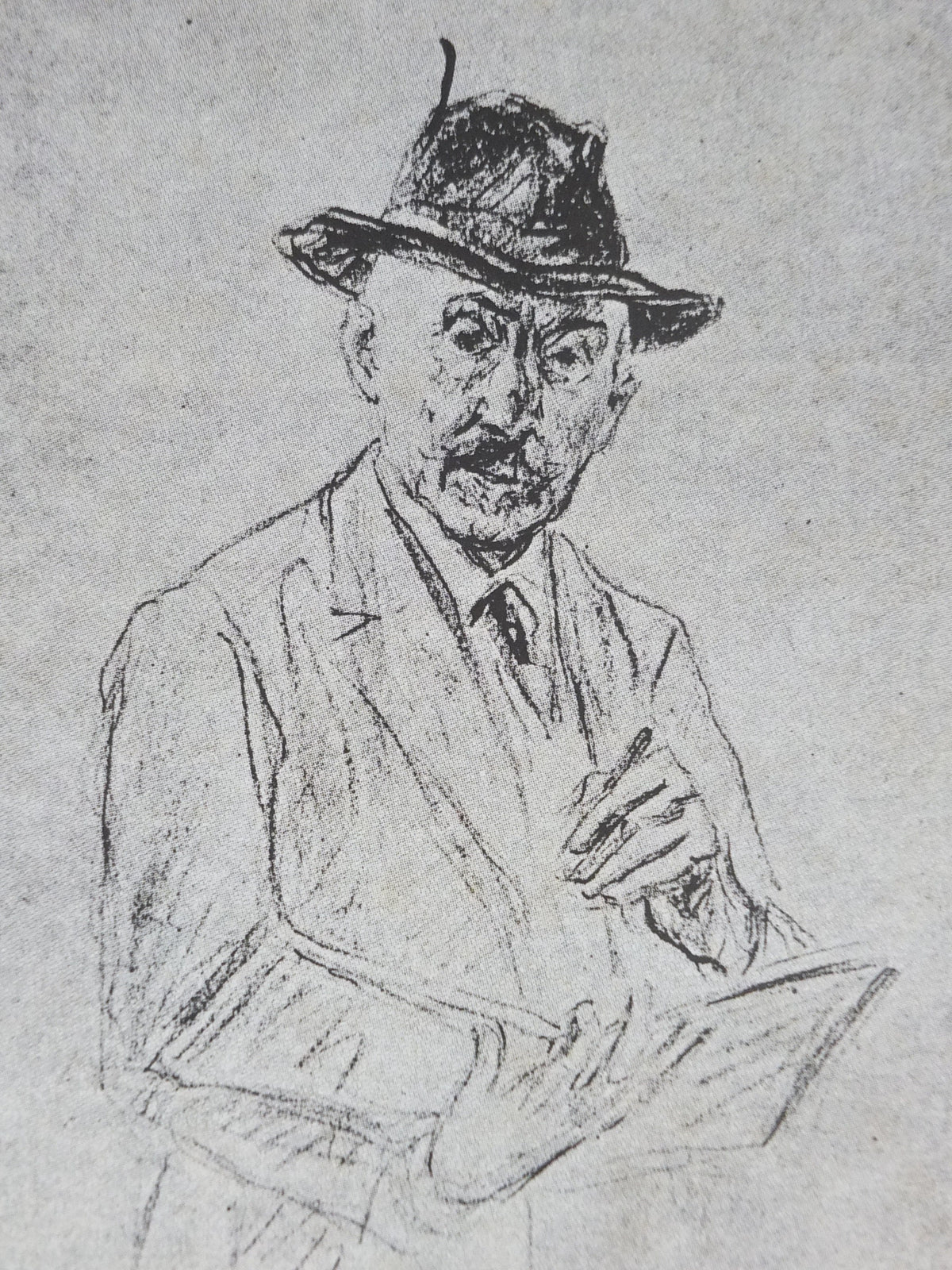 1976 Max Liebermann Poster, Self Portrait 1926, Berlin Secession expressionist, artist gallery exhibition, wall art decor