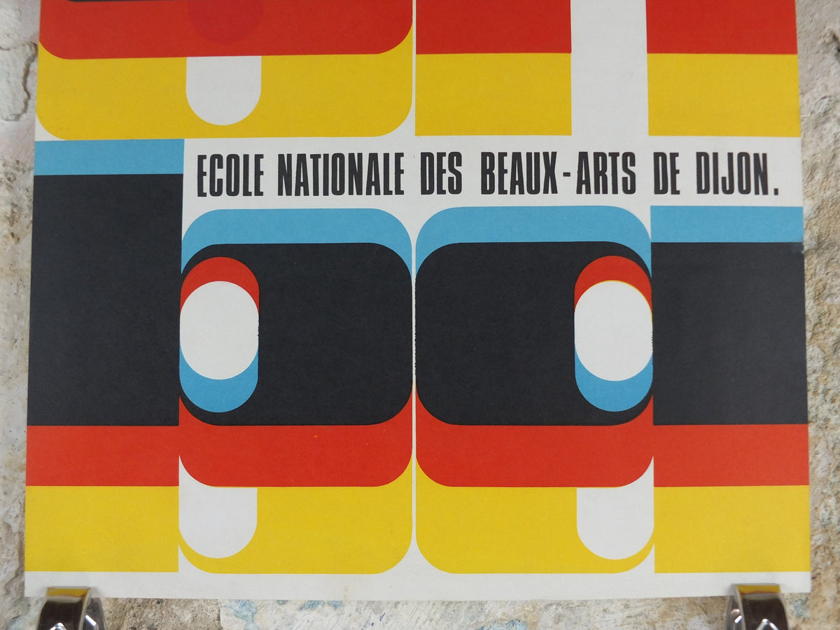 1970s Ecole Nationale des Beaux Arts de Dijon, ENBD gallery exhibition wall art decor