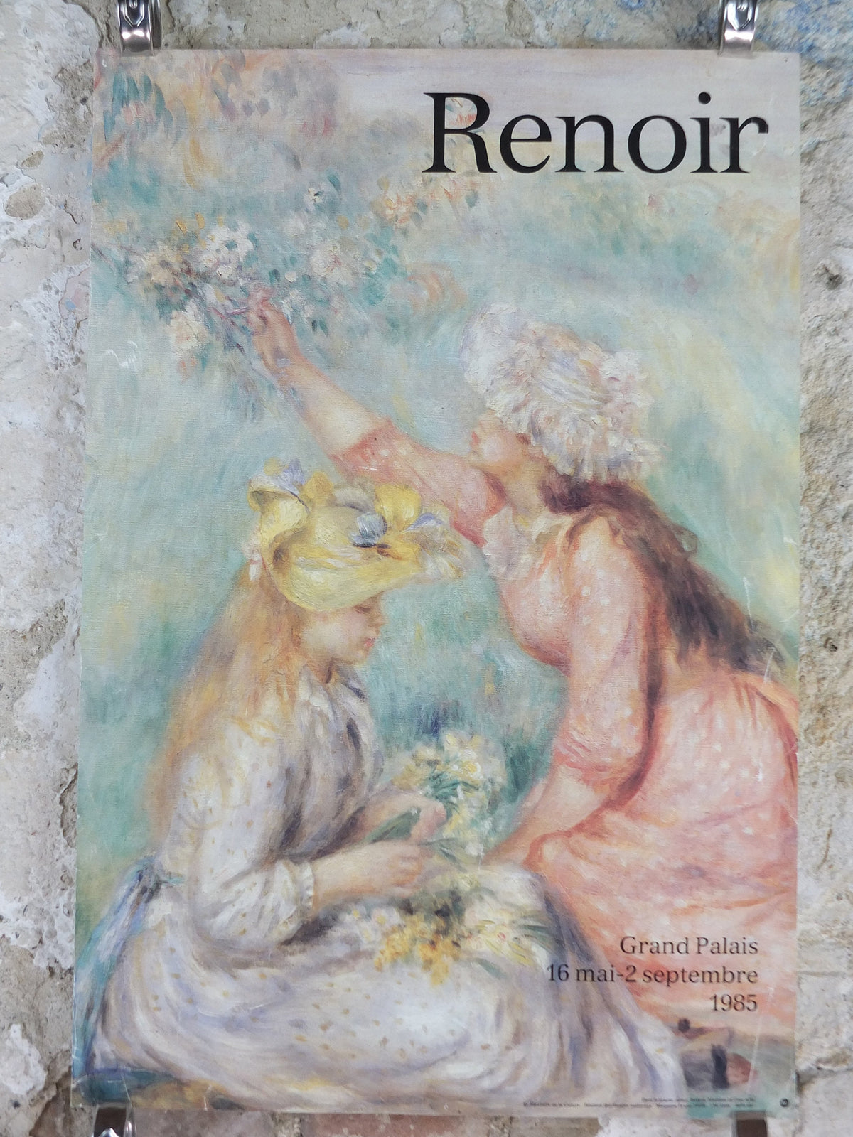 1985 Pierre Renoir Poster, In the Meadow, Dans la Prairie, Grand Palais, impressionists, artist gallery exhibition wall art decor