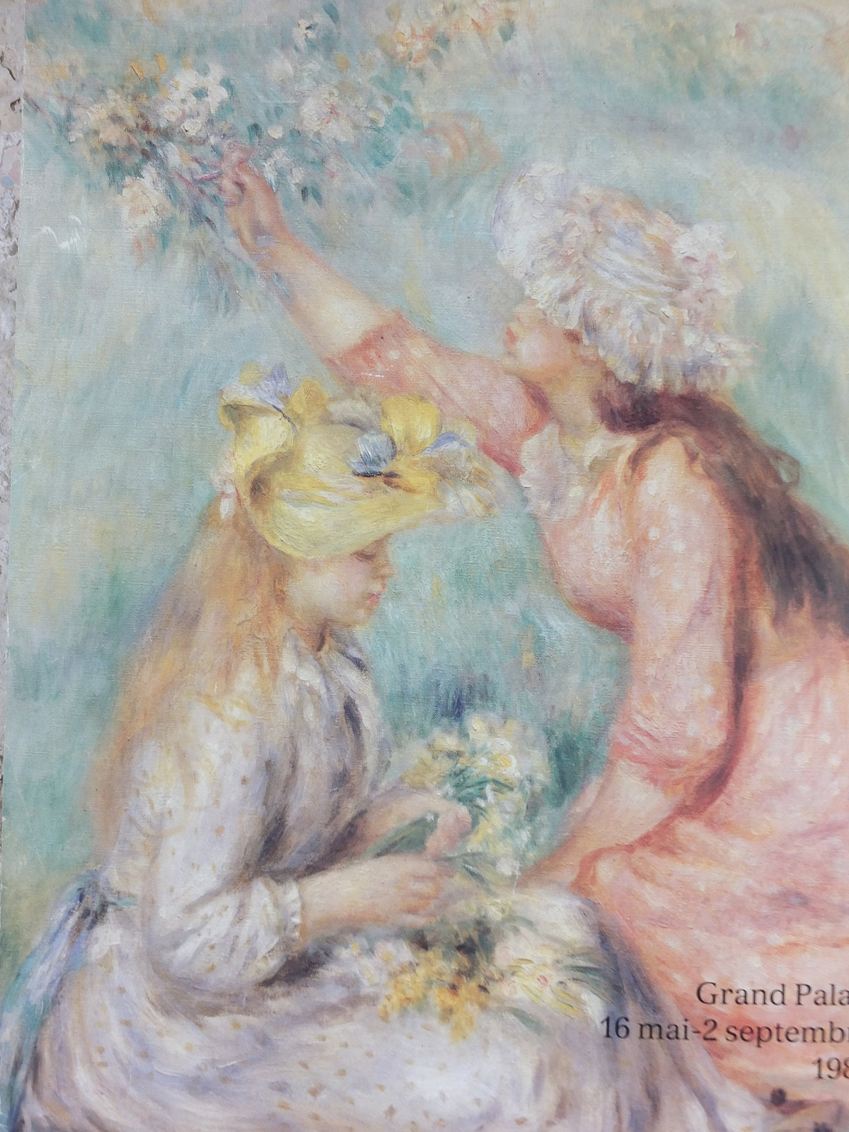 1985 Pierre Renoir Poster, In the Meadow, Dans la Prairie, Grand Palais, impressionists, artist gallery exhibition wall art decor