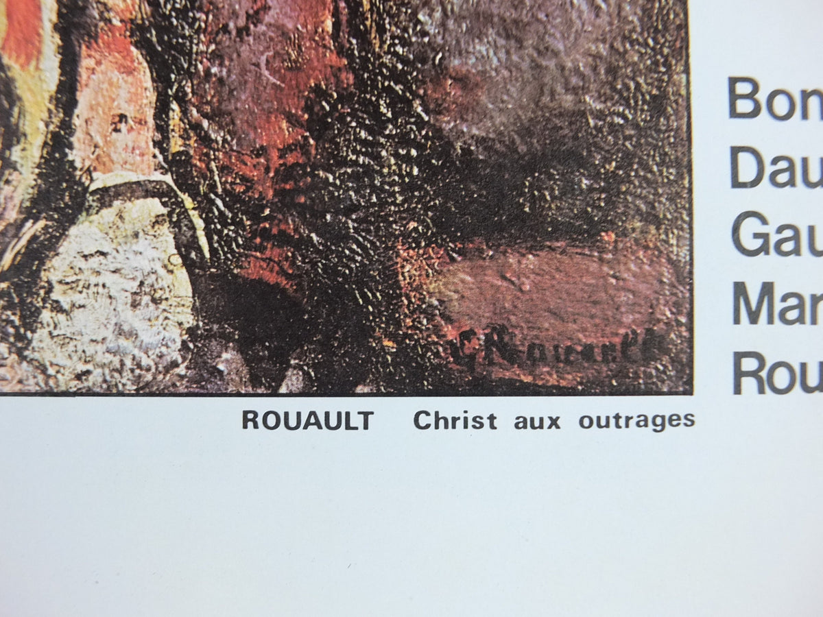 1976 Georges Rouault Poster, "Christ mocked" Expressionism Fauvism gallery exhibition, wall art decor