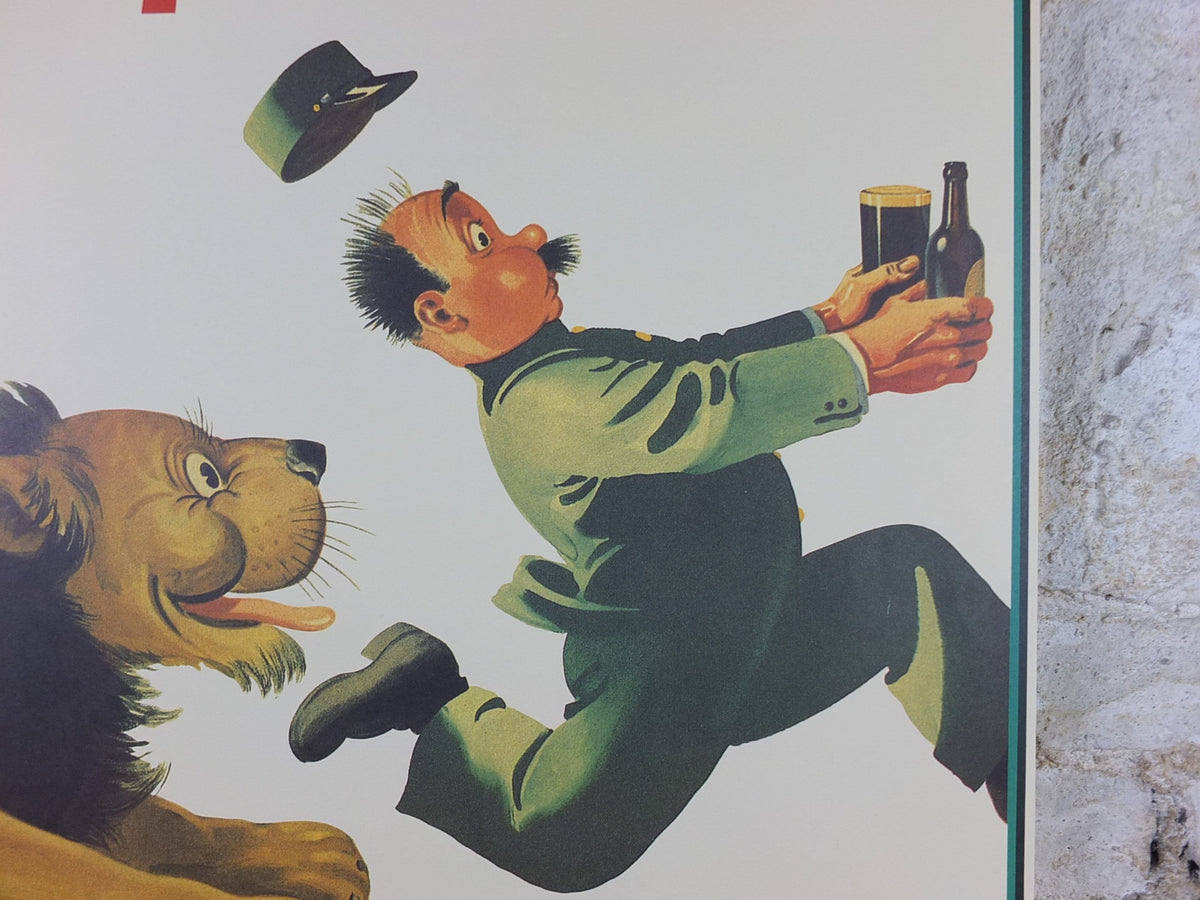 Vintage Guinness Poster, My Goodness My Guinness, from Guinness Museum, 1939 Advertising campaign Wall art by Gilroy retro 1990s
