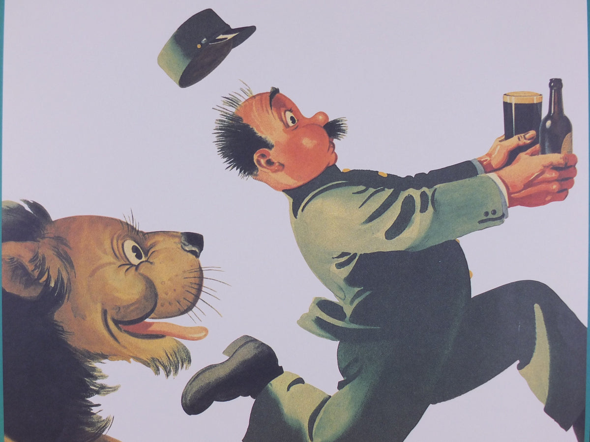 Vintage Guinness Poster, My Goodness My Guinness, from Guinness Museum, 1939 Advertising campaign Wall art by Gilroy retro 1990s