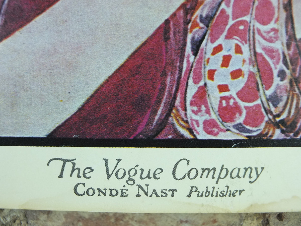 1976 Vogue Magazine Poster, Conde nast from original 1919 cover, by Helen Dryden, art deco nouveau, fashion Advertising, wall art decor