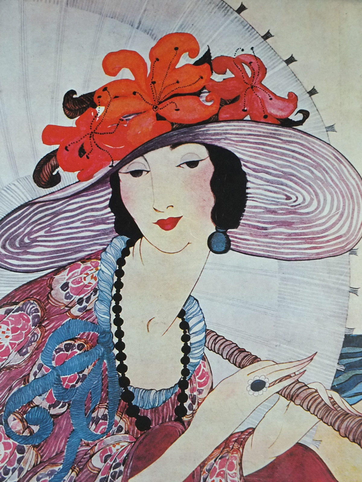 1976 Vogue Magazine Poster, Conde nast from original 1919 cover, by Helen Dryden, art deco nouveau, fashion Advertising, wall art decor