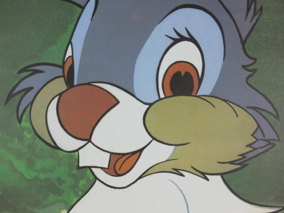 1960s Thumper the Rabbit Poster, From Bambi, Twitterpated, by J. Arthur Dixson, wall art decor