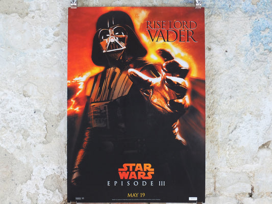 2005 Darth Vader Poster, Vintage Star Wars Trilogy, Revenge of the Sith, Lucasfilm, wall art film memorabilia