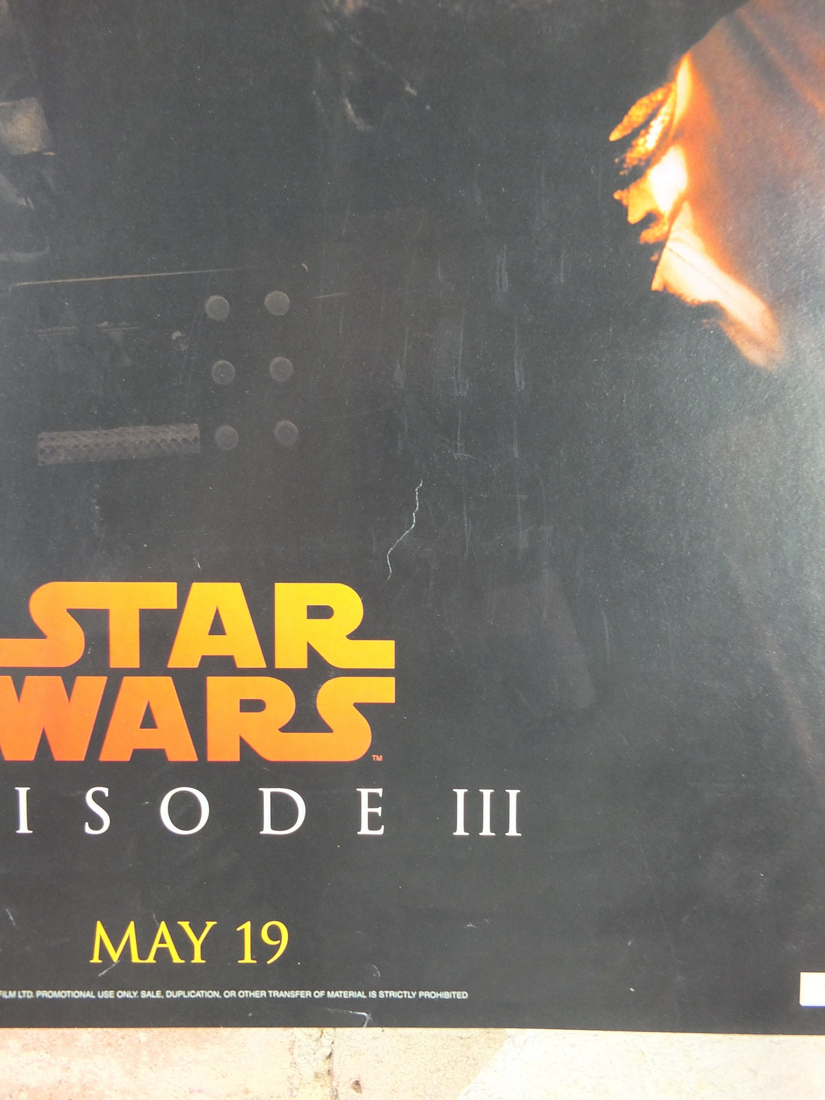 2005 Darth Vader Poster, Vintage Star Wars Trilogy, Revenge of the Sith, Lucasfilm, wall art film memorabilia