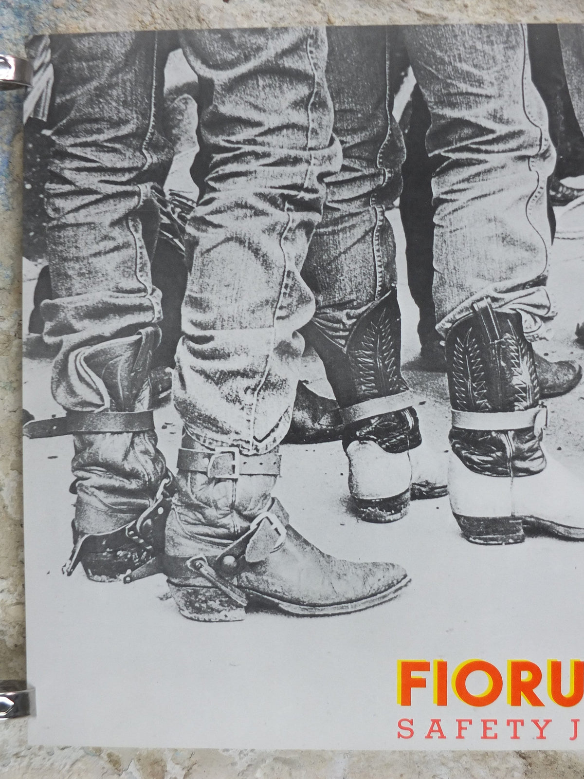 1980s Fiorucci rare Poster, Cowboys in Cowboy boots, Rodeo, Italian fashion label, Safety Jeans, advertising retro wall art decor