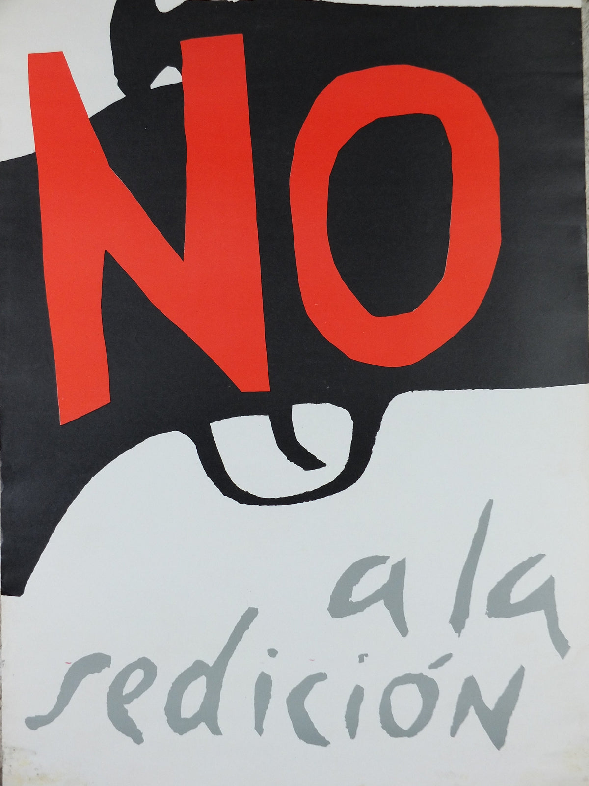 1971 Chilean Allende Poster, No to Sedition against Allende, Chilean Socialist Government, Education, wall art decor