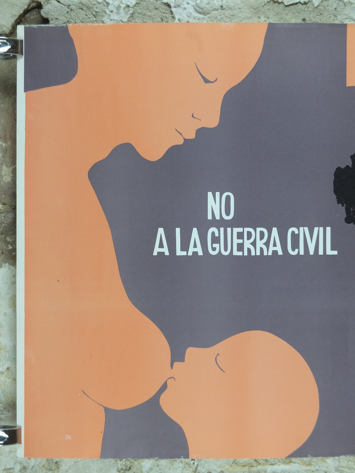 1973 Chilean Allende Poster, No to Civil War, Mother and Child, Chilean Socialist Government, Education, wall art decor